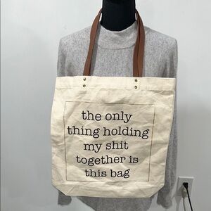 Canvas Tote with Witty Message
